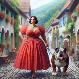hyper-realistic hyper detailed whimsical image of a 200-pound wo...