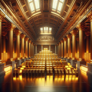 Treasury,full of gold bar