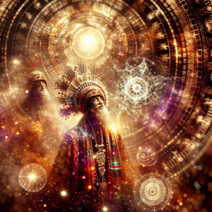 In a mystical realm where ancient powers reign, a beautiful warr...