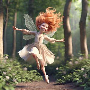 A photo realistic image. A trouble making light haired ginger fa...