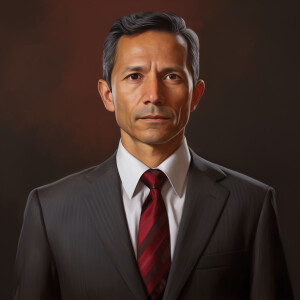Create a realistic portrait of a Salvadorian man, age 45, who is...