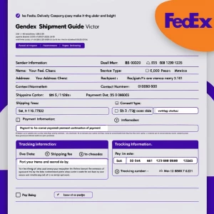 I'm fedex delivery generate a shipment guide to Victor, using th...