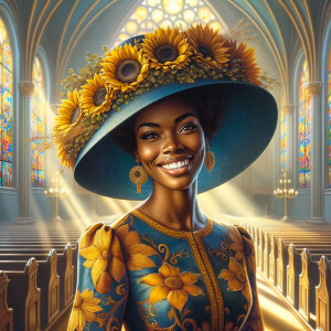 create a realistic airbrushed illustration of an African America...