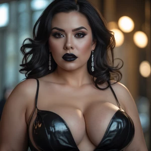 Create a curvy and very busty woman of Ashkenazi, German, French...