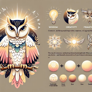 Design a mascot that embodies wisdom, creativity, approachabilit...