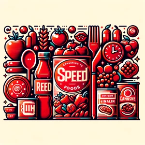 Design a logo for "Red apron Foods," a brand specializing in red...