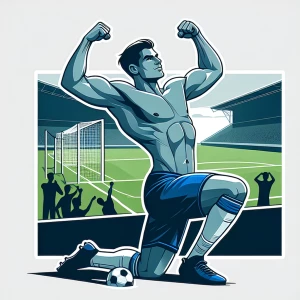 Make a stop motion in 2 d of the celebration of cristiano Ronald...