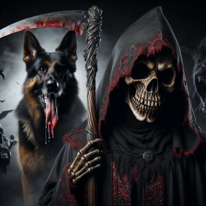 photo quality professional 225K image of a highly-detailed macab...