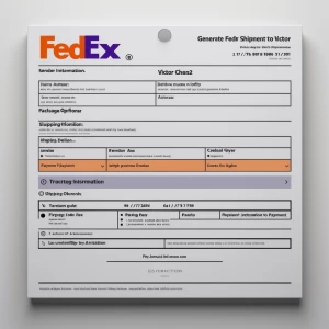 I'm fedex delivery generate a shipment guide to Victor, using th...