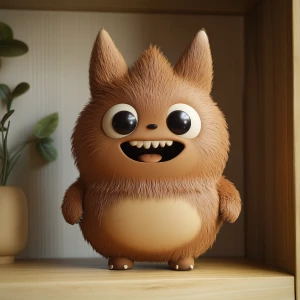 A stylized designer toy version of the meme character Meme DOGE,...