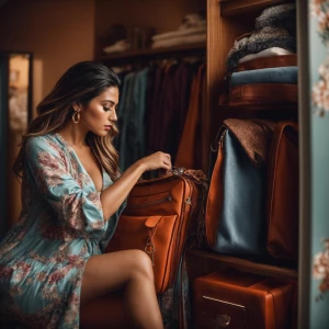 Action themed photo of a ((beautiful buxom Italian American tall...