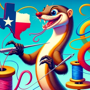 Create an image of a quirky mongoose character with an exaggerat...