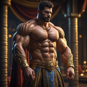 The muscular prince was bulging showing off and fullyneikele in...