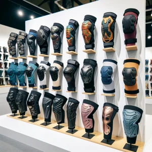 An exhibition of premium-quality knee pads available for purchas...