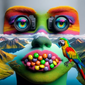 Create an 8K UHD, hyper-realistic 3D model of a face with camera...