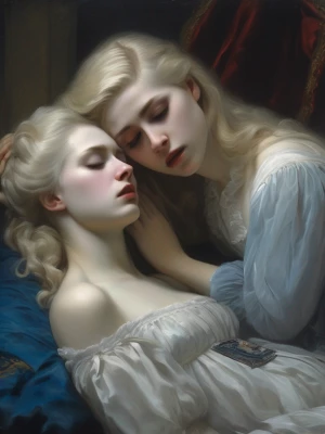 impressionism,baroque, tragic, haunting. Dead girl (16 year old...