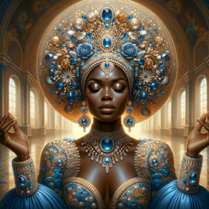 Create an illustration that embodies spirituality and a deep con...