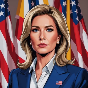 Melania Trump in carton art style