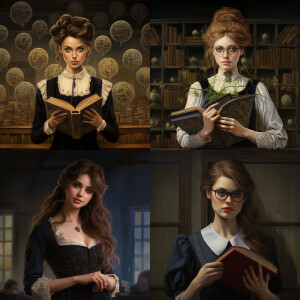 A captivating teacher with a hint of allure