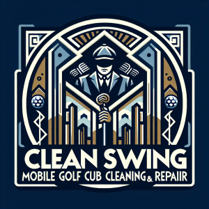 Create a sleek and contemporary logo for 'Clean Swing Mobile Gol...