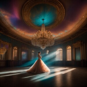 Create an image depicting a high-resolution, soft-focus photogra...