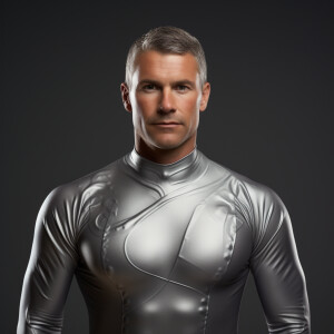 Create a hyper-realistic image of prematurely aging male adult C...