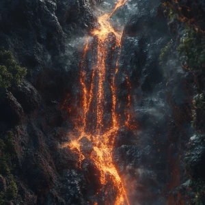 Lavafall, intricate, highly detailed, smooth, sharp focus, cinem...