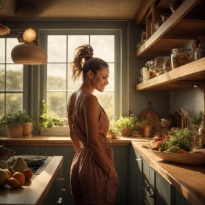 “A fit supple boxum Italian American woman with light brown hair...