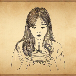 a very simple and minimalist outline sketch/line drawing portrai...