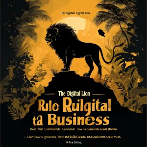 Create an image depicting "The Digital Lion" with the following...