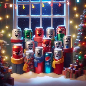 Soda cans singing Christmas carols
