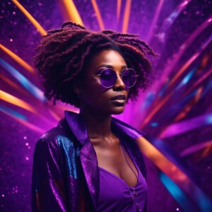 create a  ultra high resolution 3D beautiful African American fe...