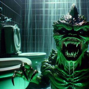 Grotesque green Ghoulies, inspired by the 1985 movie, emerge cre...