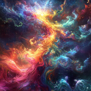 A mesmerizing cacophonic entity, swirling tendrils of sound radi...