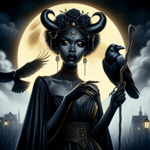 A full body image minimalist, dark airbrushed oil painting illus...