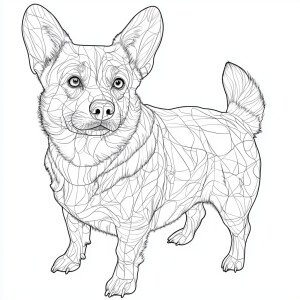 Generate a coloring book-style image in hyper realistic style fe...
