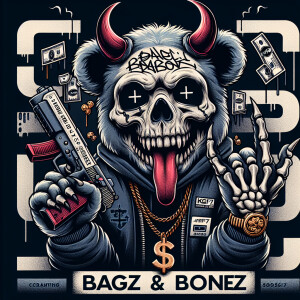 , animated demon influenced by horror elements, dressed in a ooz...