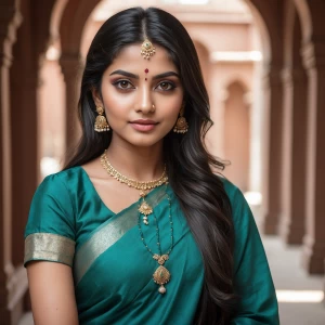 Portrait of a stunning 25-year old Indian female.
