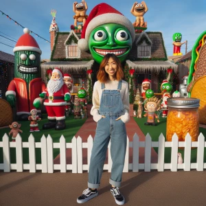 Photorealistic  photo of Christmas village taken by canon Whimsi...