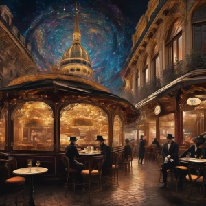 In a mesmerizingly enchanting tableau, a swirling vortex of kale...