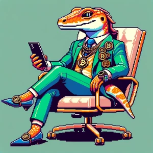 Create an image of "Trendzilla," a fashionable, anthropomorphic...