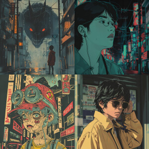 Create a 1980's version of the anime series Monster by Naoki Ura...