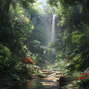 Create a jungle scene in the sense of the word Savage, make it r...