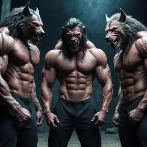 Lycans mucle naneikeds men showing off muscltheirsxnc