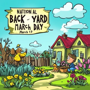 cartoon style image; primary banner states “NATIONAL BACKYARD DA...