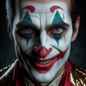 To create a hyper realistic image of Joaquin Phoenix as the Joke...