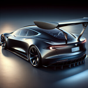 Tesla with wing