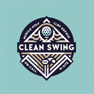 Design a simplistic and clean logo for 'Clean Swing Mobile Golf...
