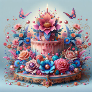 Craft a digital artwork that dramatically amplifies the colorful...