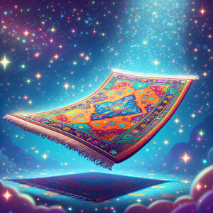 A magic carpet float